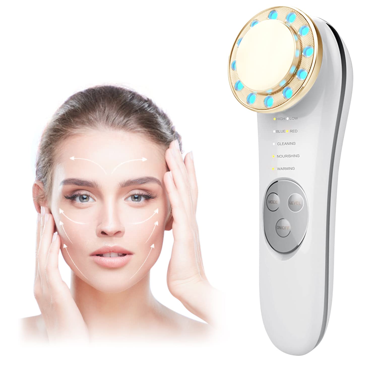 Galvanic Facial Machine Face Massager 7 in 1 Skin Care Tools High Frequency Facial Machine - Image 1